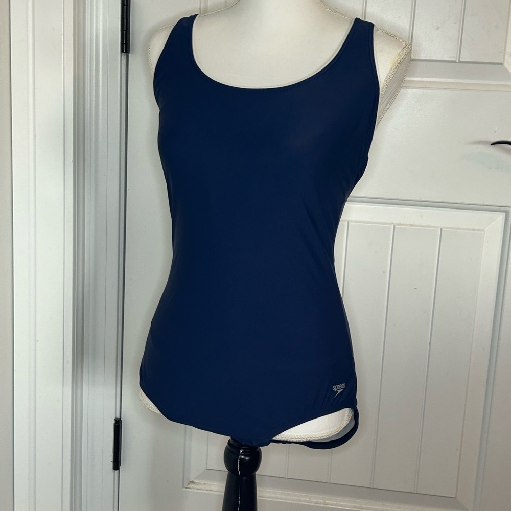 SPEEDO Women's Navy Blue Bathing Swim Suit. large